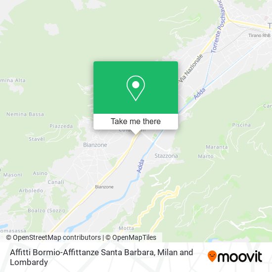 Affitti Bormio-Affittanze Santa Barbara map