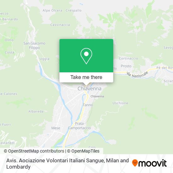 Avis. Aociazione Volontari Italiani Sangue map