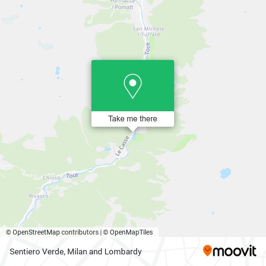 Sentiero Verde map