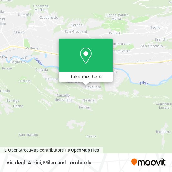 Via degli Alpini map