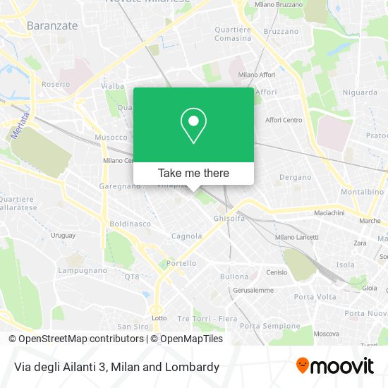 Via degli Ailanti  3 map