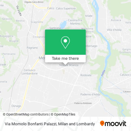 Via Momolo Bonfanti Palazzi map