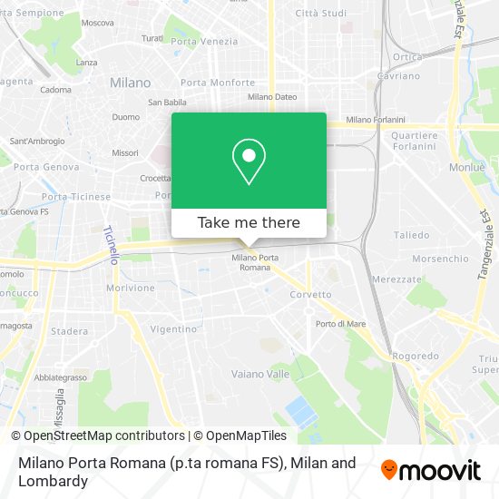 Milano Porta Romana (p.ta romana FS) map