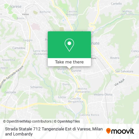 Strada Statale 712 Tangenziale Est di Varese map