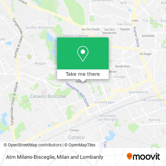 Atm Milano-Bisceglie map