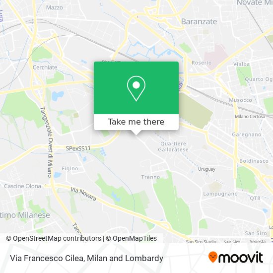 Via Francesco Cilea map