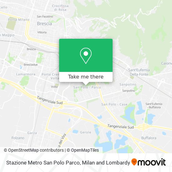Stazione Metro San Polo Parco map
