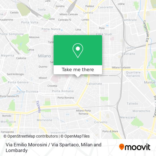 Via Emilio Morosini / Via Spartaco map