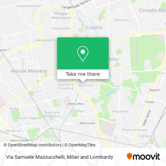 Via Samuele Mazzucchelli map