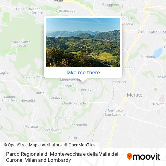 Parco Regionale di Montevecchia e della Valle del Curone map