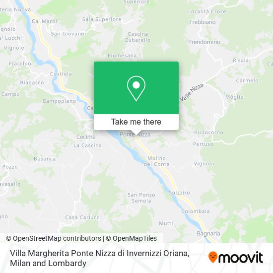 Villa Margherita Ponte Nizza di Invernizzi Oriana map