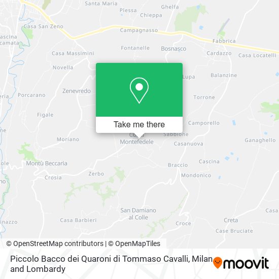 Piccolo Bacco dei Quaroni di Tommaso Cavalli map