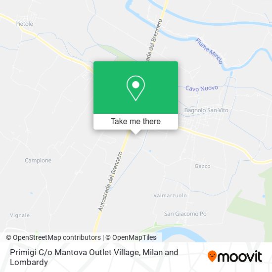 Primigi C / o Mantova Outlet Village map