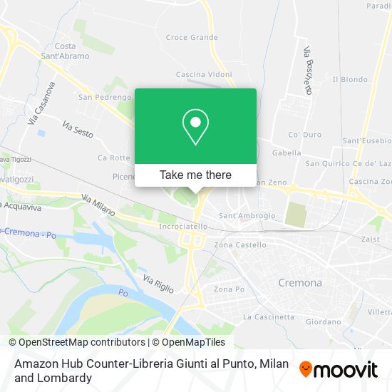 Amazon Hub Counter-Libreria Giunti al Punto map