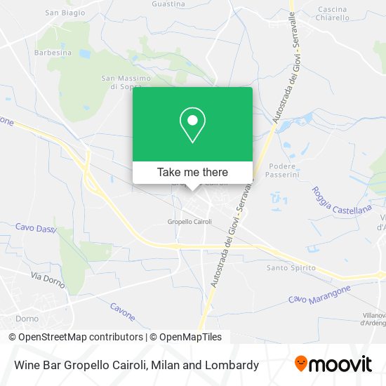 Wine Bar Gropello Cairoli map