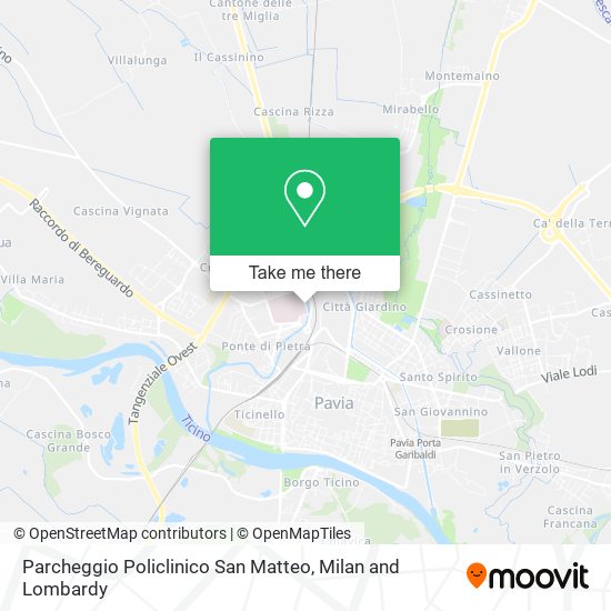 Parcheggio Policlinico San Matteo map