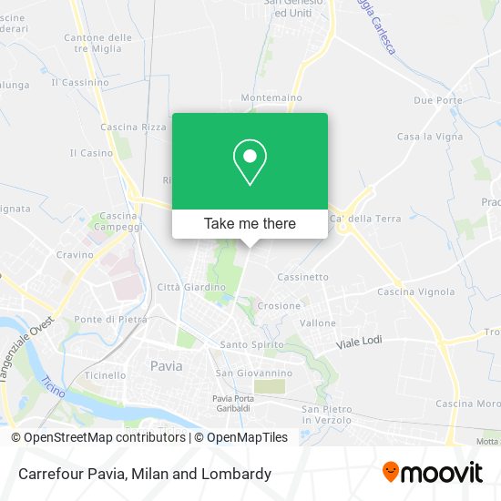 Carrefour Pavia map