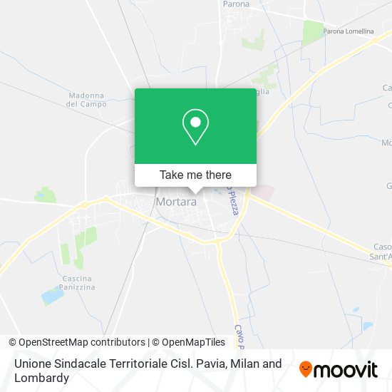Unione Sindacale Territoriale Cisl. Pavia map