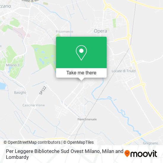 Per Leggere Biblioteche Sud Ovest Milano map