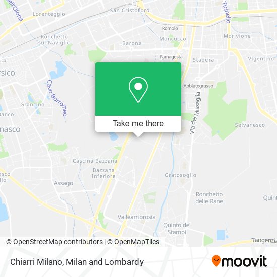 Chiarri Milano map