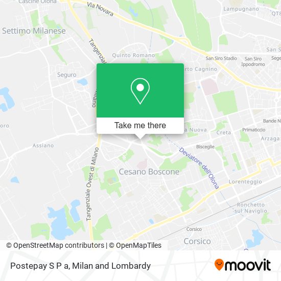 Postepay S P a map