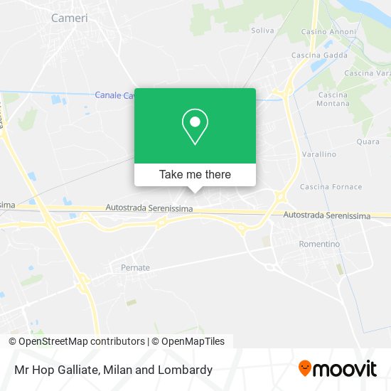 Mr Hop Galliate map