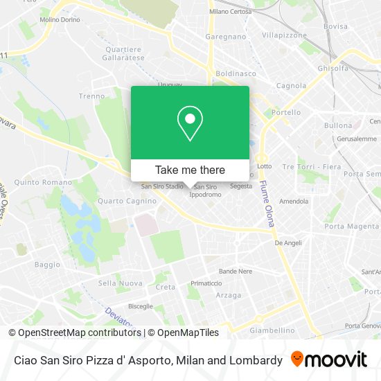 Ciao San Siro Pizza d' Asporto map