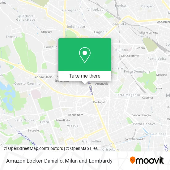 Amazon Locker-Daniello map
