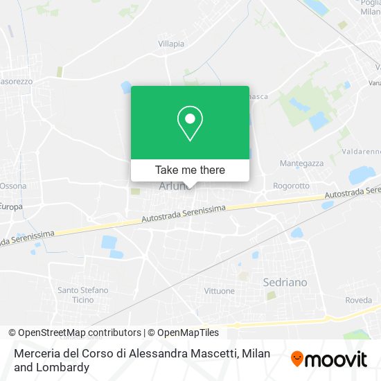 Merceria del Corso di Alessandra Mascetti map