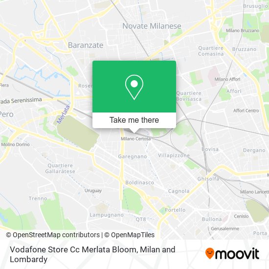 Vodafone Store Cc Merlata Bloom map