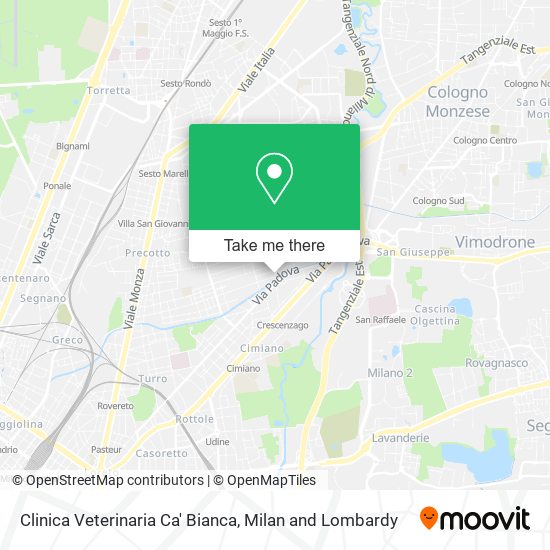 Clinica Veterinaria Ca' Bianca map