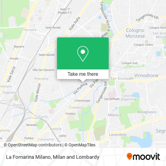 La Fornarina Milano map