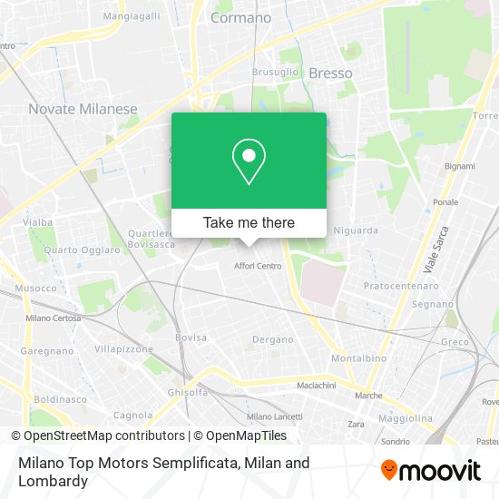 Milano Top Motors Semplificata map