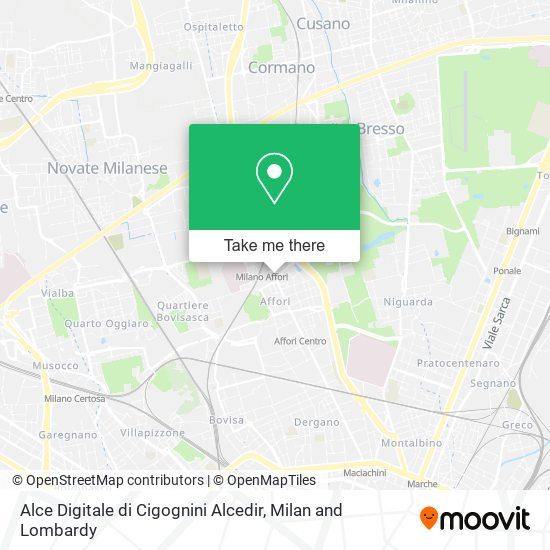 Alce Digitale di Cigognini Alcedir map