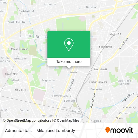 Admenta Italia . map