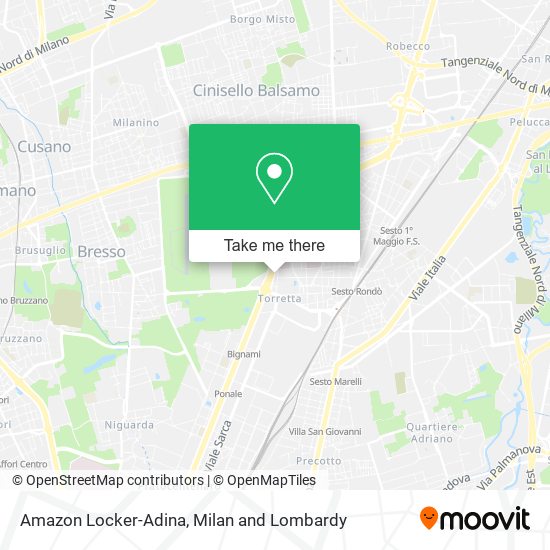 Amazon Locker-Adina map