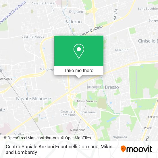 Centro Sociale Anziani Esantinelli Cormano map