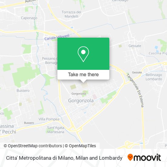 Citta' Metropolitana di Milano map