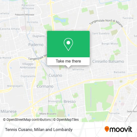 Tennis Cusano map