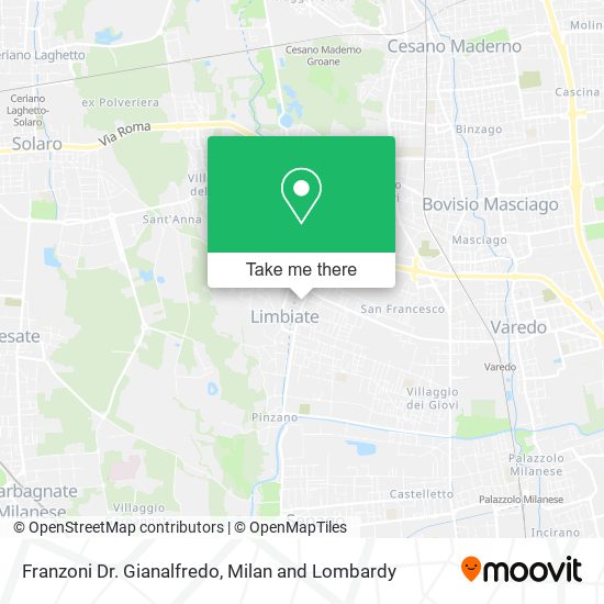 Franzoni Dr. Gianalfredo map