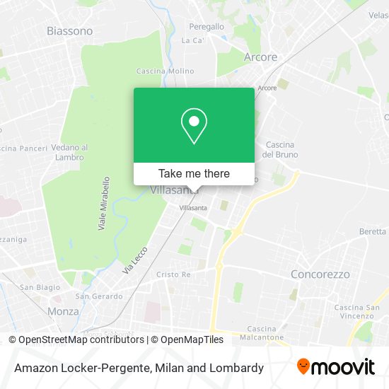 Amazon Locker-Pergente map