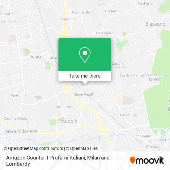Amazon Counter-I Profumi Italiani map
