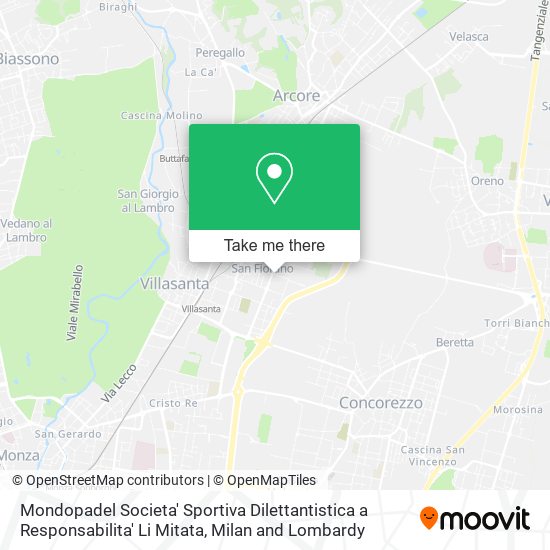 Mondopadel Societa' Sportiva Dilettantistica a Responsabilita' Li Mitata map