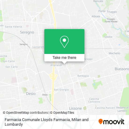 Farmacia Comunale Lloyds Farmacia map