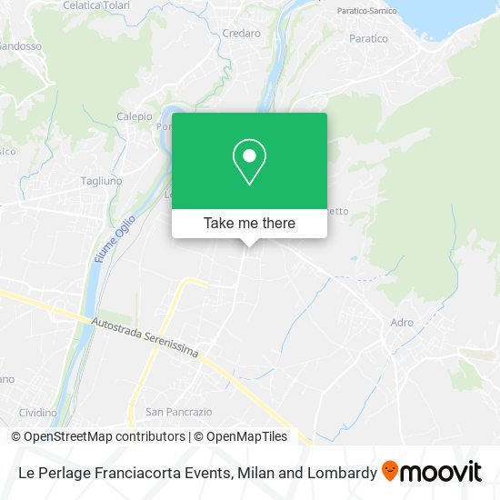 Le Perlage Franciacorta Events map