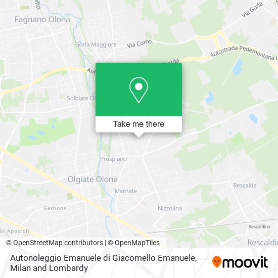 Autonoleggio Emanuele di Giacomello Emanuele map
