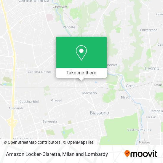 Amazon Locker-Claretta map