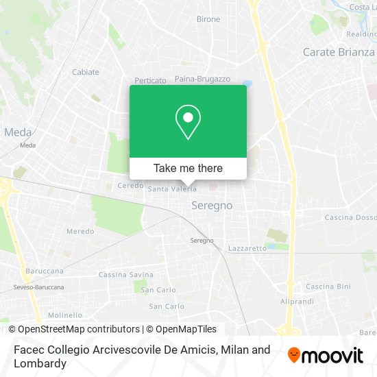 Facec Collegio Arcivescovile De Amicis map