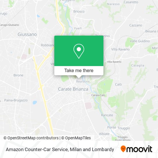 Amazon Counter-Car Service map