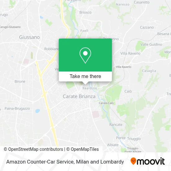 Amazon Counter-Car Service map